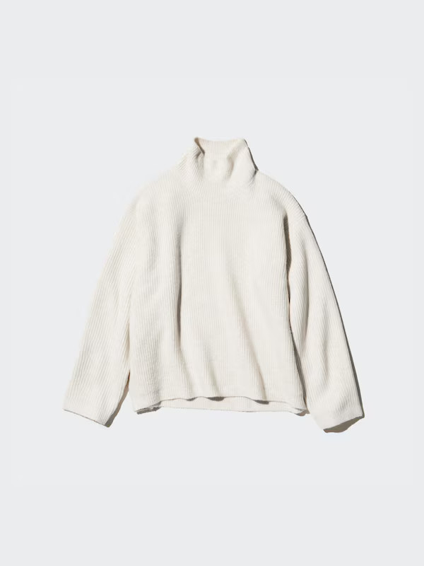 Soufflé Yarn High Neck Jumper | UNIQLO (UK)