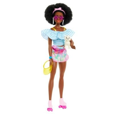 Barbie Doll with Roller Skates Fashion Accessories and Pet Puppy | Target