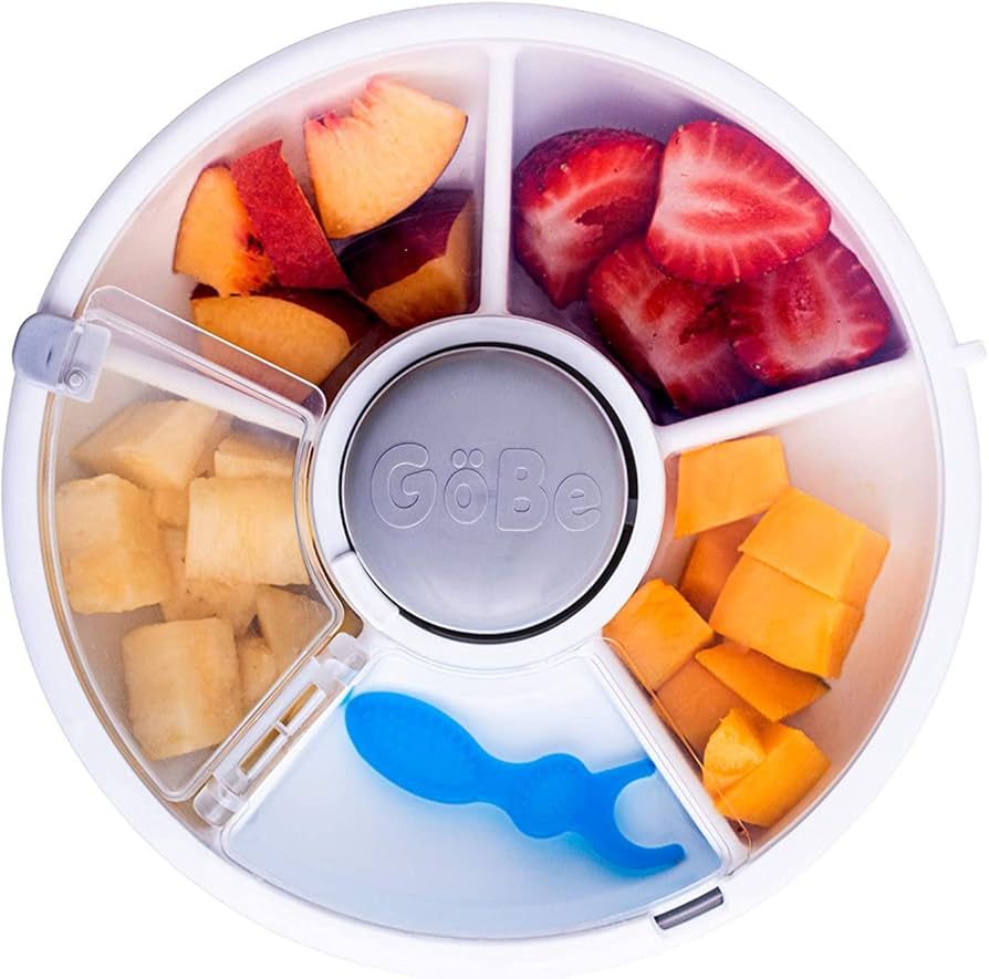 GoBe Kids Snack Spinner - Reusable Snack Container with 5 Compartment Dispenser and Lid | BPA and... | Amazon (US)