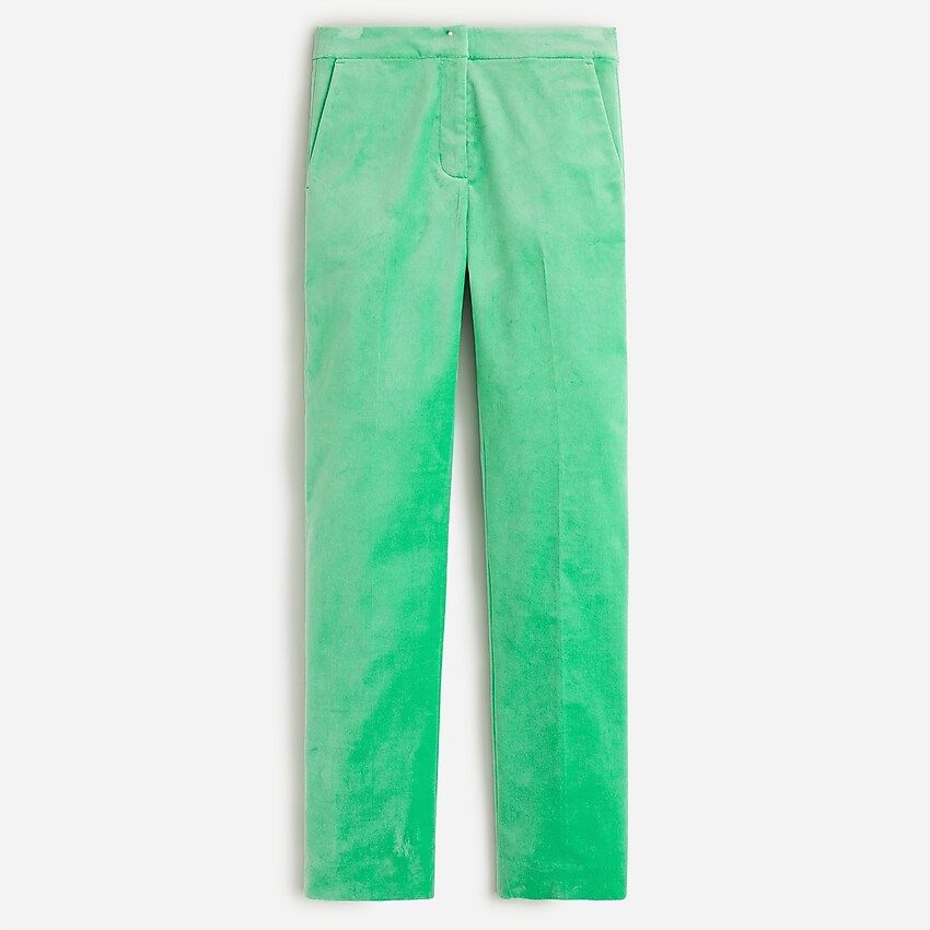 Full-length Kate straight-leg pant in stretch velvet | J.Crew US