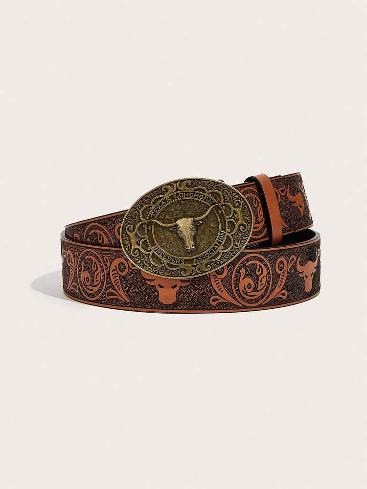 Bull Head Buckle Belt | SHEIN
