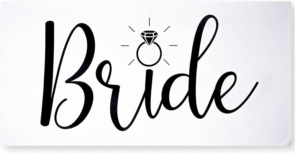 Ethisa Bride Beach Towel for Honeymoon and Bachelorette Party - Classic Design for Beach Bachelor... | Amazon (US)