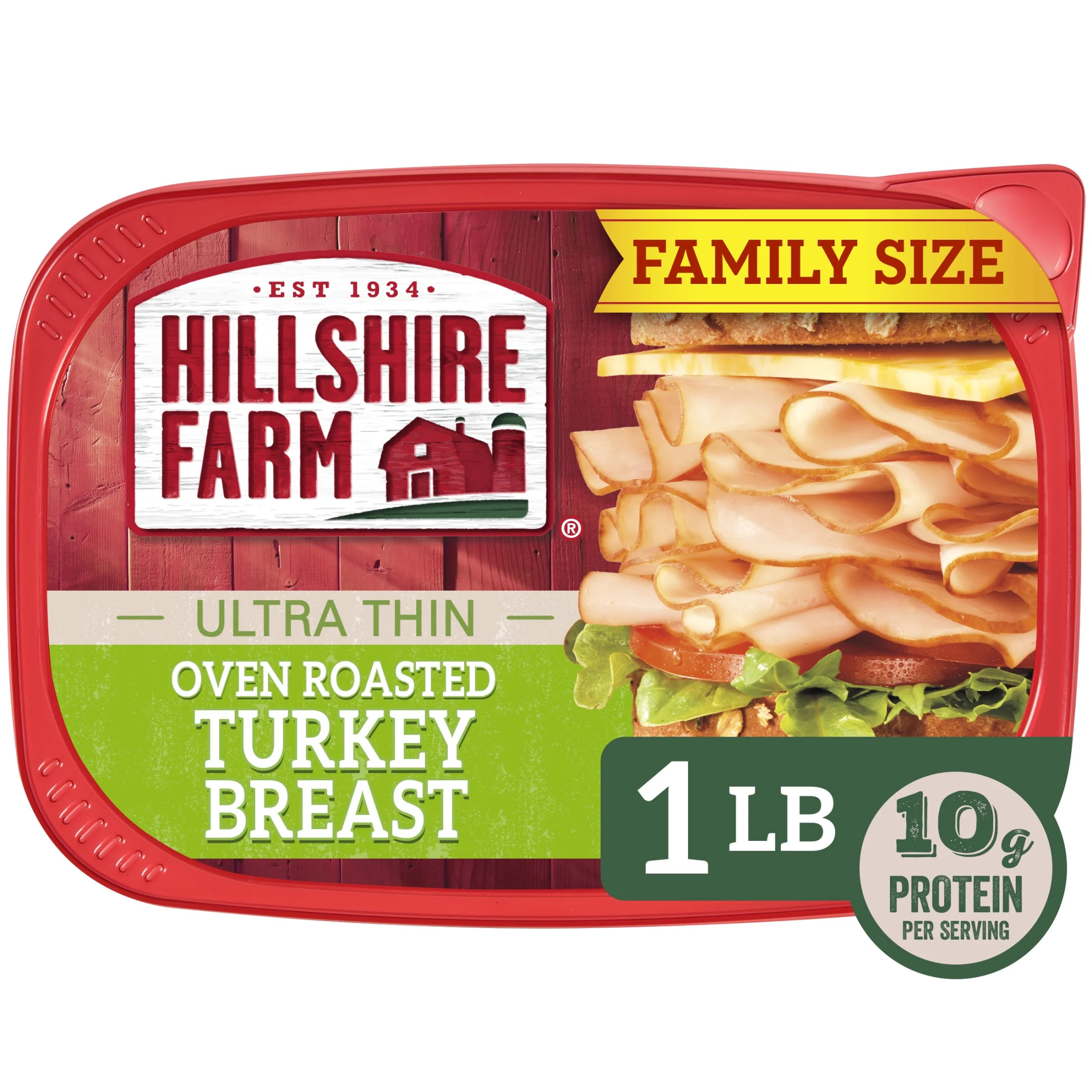 Hillshire Farm Ultra Thin Oven Roasted Turkey Breast Lunchmeat, 16 oz Plastic Tub, Refrigerated | Walmart (US)