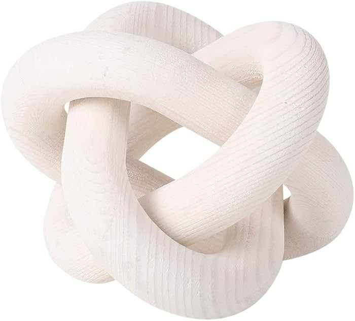 Decoración de eslabones de cadena de nudo de madera, 3 eslabones de madera bohemia, tallada a ma... | Amazon (US)