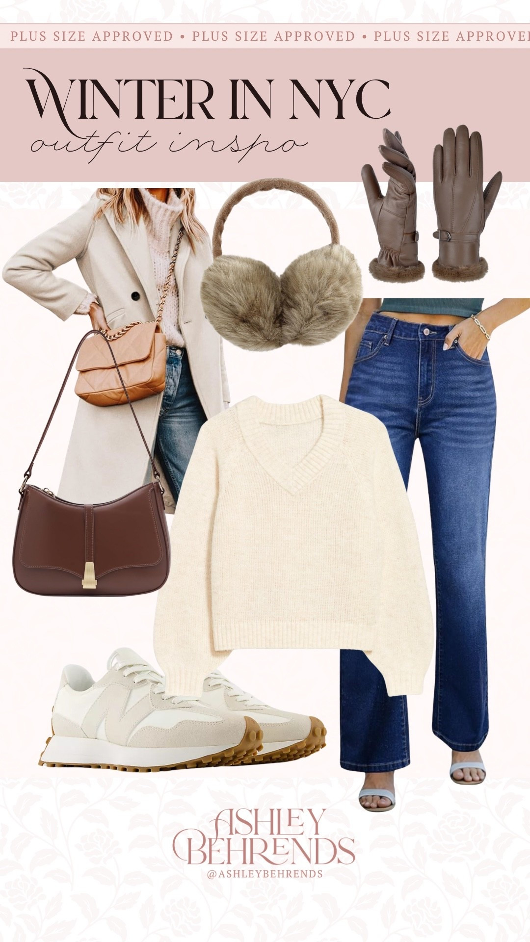 Layers for winter in NYC is a must, but you can still wear layers that look super cute, while staying warm and comfortable! I love these new balance sneakers for comfort, being on trend and not having to worry about my feet hurting and these faux fur gloves and earmuffs are great quality.
Winter outfit inspo 

#LTKTravel #LTKPlusSize #LTKSeasonal