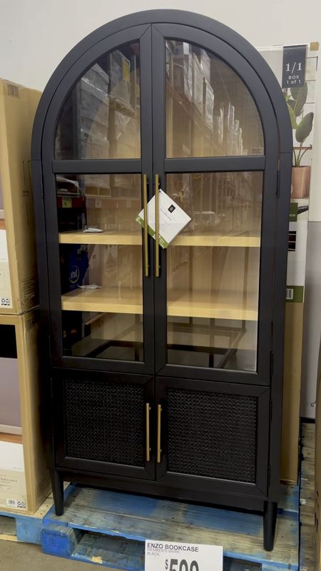 Black Arch Cabinet / Bookcase on sale for $599 ! #Dupe #BlackCabinet #ArchCabinet  

#LTKxPrimeDay 

#LTKsalealert #LTKhome