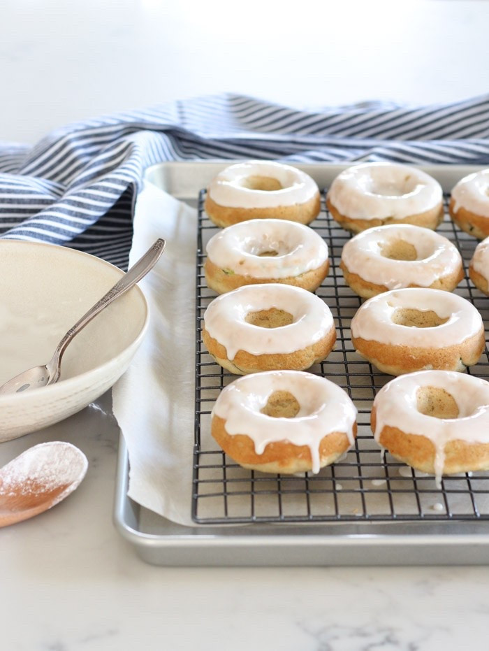 These baked zucchini donuts are one of my favourite ways to use up extra zucchini in the fall. They’re made in a donut pan, then finished with a simple glaze for a treat that feels a little more special than zucchini bread.

A few of the kitchen basics I used are linked here, including the donut pan, baking sheet, and cooling rack. These are the kinds of everyday pieces I reach for again and again when baking.