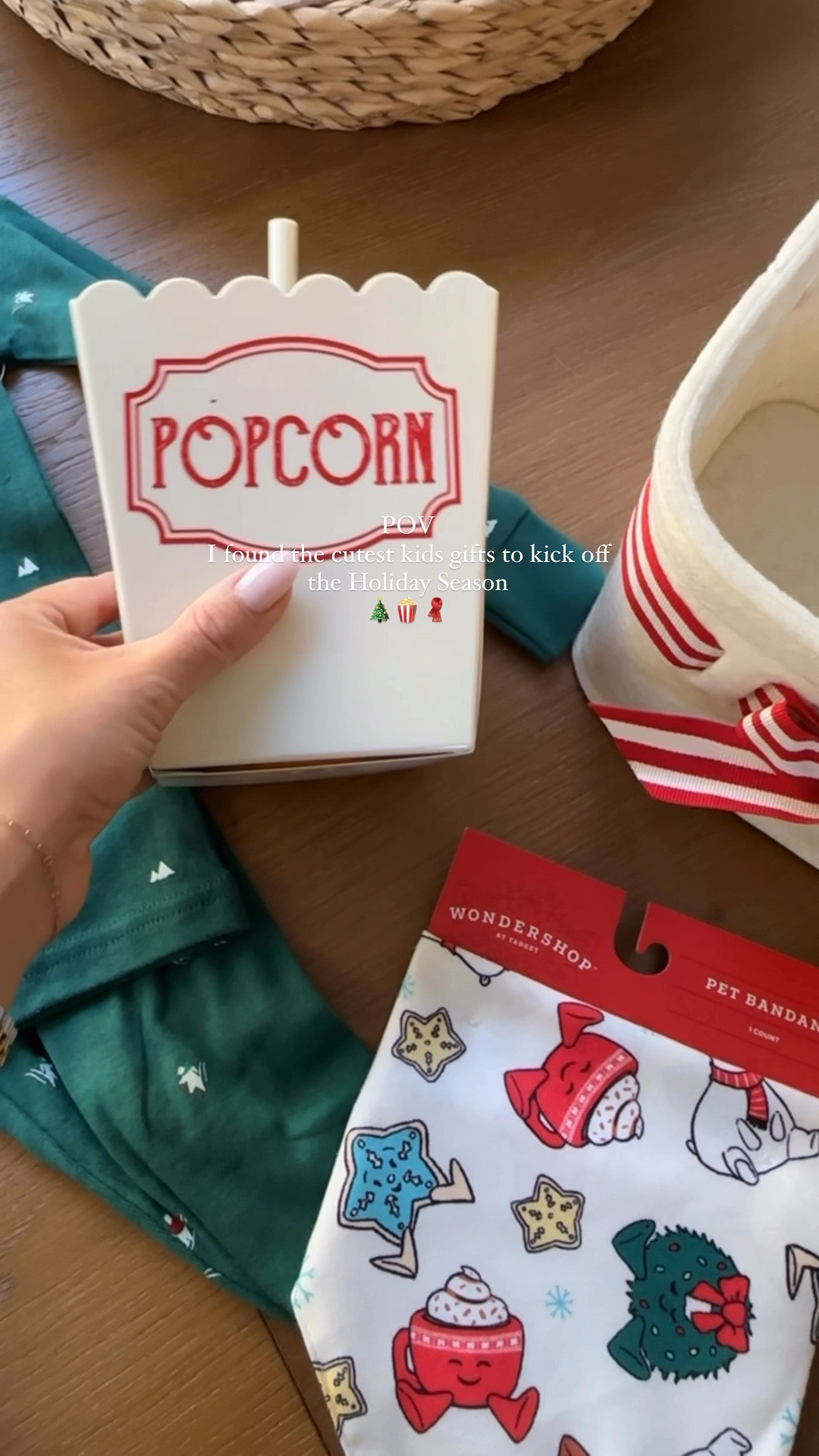 I found the most adorable Christmas pajamas, popcorn bowl and more today at target to make the kids Holiday Kick off gift basket! We’re going Christmas movie night themed, and I may be more excited than anyone about that lol. Unfortunately the popcorn containers aren’t available online! I would check your local target in the dollar section at the front! I also tagged a similar find from Amazon below!

#LTKSeasonal #LTKHoliday #LTKFamily