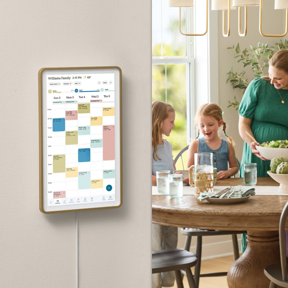 Skylight 15" Digital Calendar Touchscreen Antique Brass - Hearth & Hand™ with Magnolia | Target