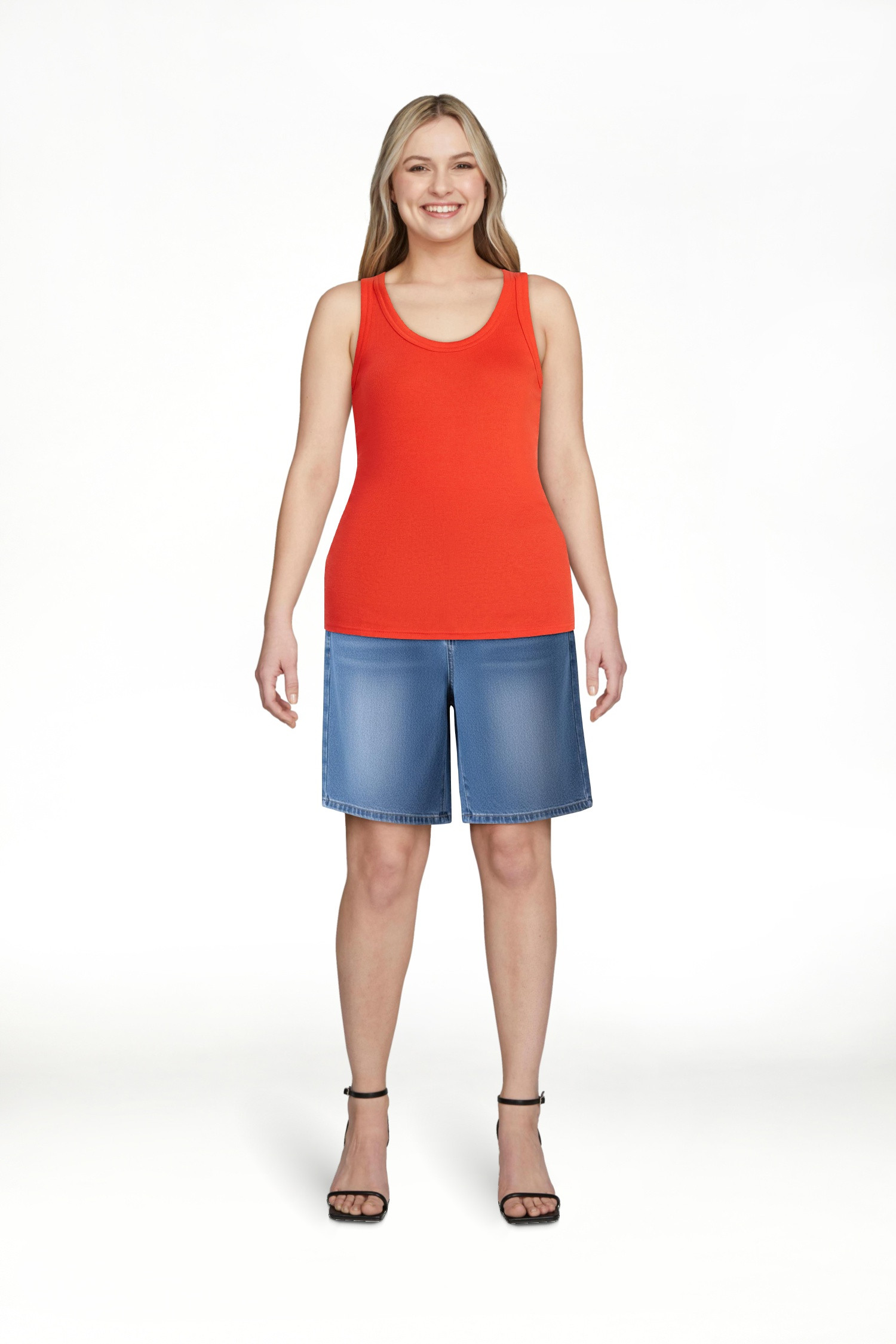 Time and Tru Women's Ribbed Tank Top, Sizes XS-XXXL | Walmart (US)