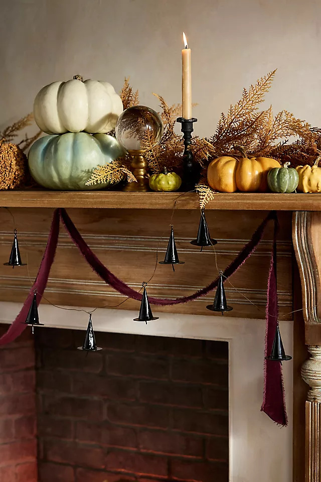 Witch Hat Bells Garland in Black at Terrain | Terrain