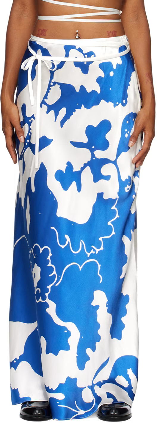 Blue Esme Maxi Skirt | SSENSE