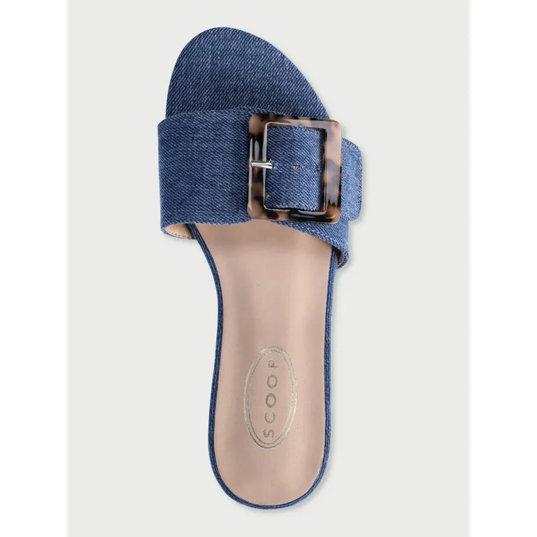 Scoop Women's Buckle Slide Sandals - Walmart.com | Walmart (US)