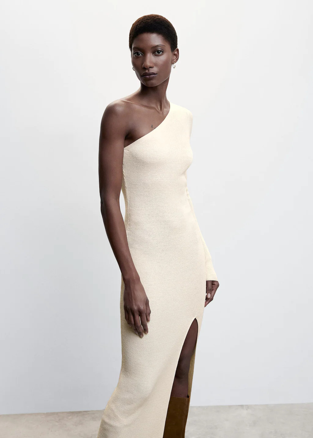 Asymmetrical knit dress | MANGO (US)