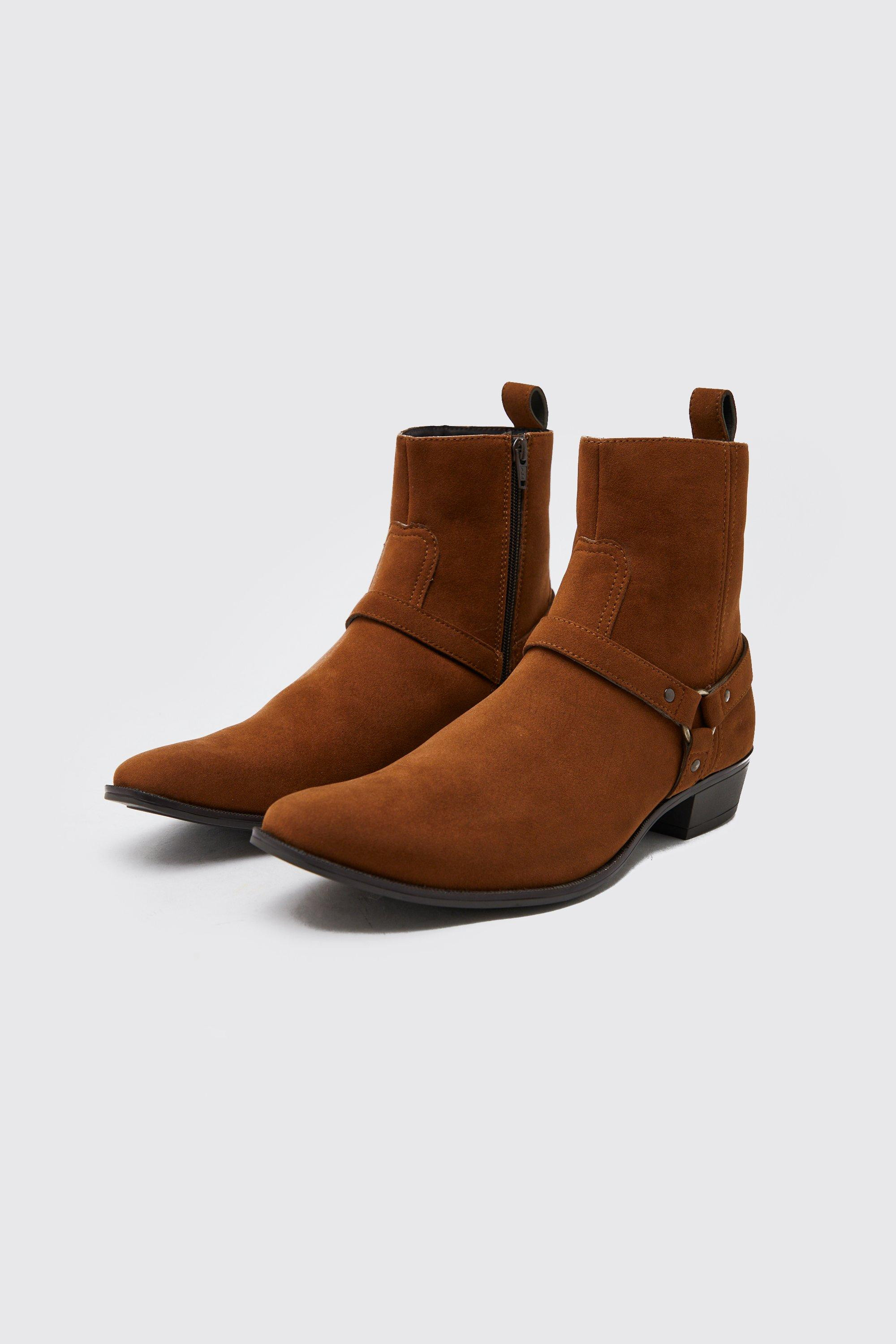 Faux Suede Harness Boot | boohooMAN (DE, IE & UK)