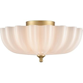 Gold Ceiling Light Fixture Brass Bedroom Flush Mount Ceiling Light Modern Gold for Entryway Bathr... | Amazon (US)