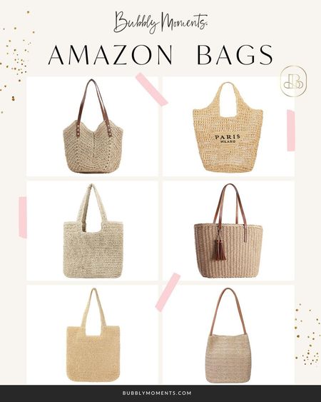 Amazon Bags. Tote Bag. Beach Bag. Women's Fashion and Accessories. Outfit Ideas#LTKstyletip #LTKtravel #amazonfashion #womensbag #totebag #shoulderbag #handbag #beachbag #travelbag

