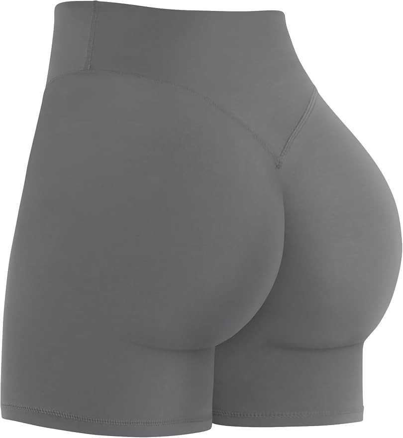 Sunzel Women's Invisible Butt Scrunch Shorts, High Waisted Biker Shorts, Gym Workout Yoga Running... | Amazon (US)
