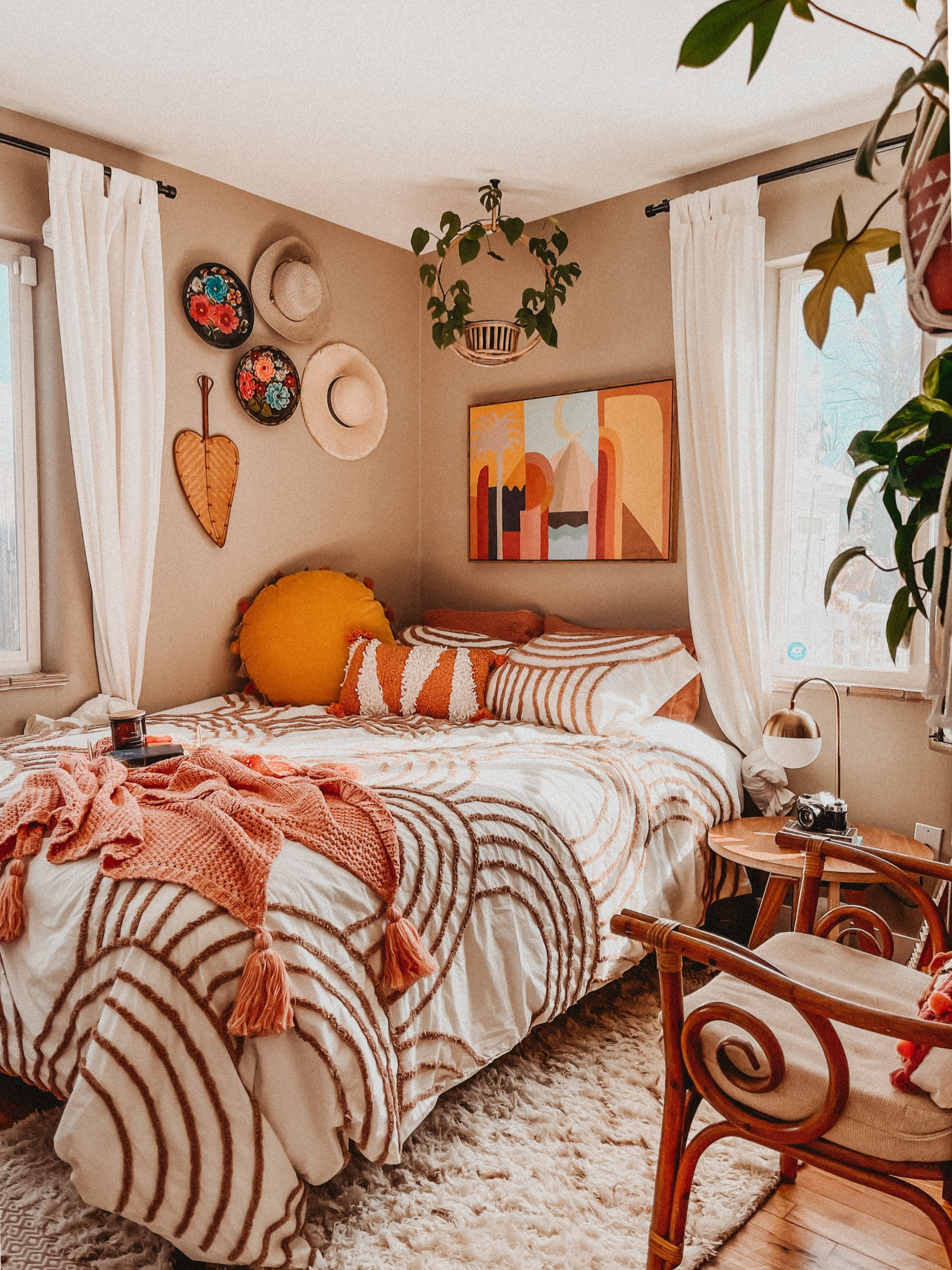 Cozy, colorful, boho bedroom 🌞

#LTKunder50 #LTKFind #LTKhome