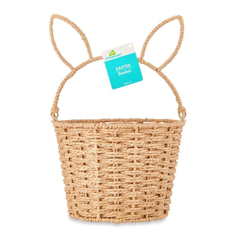 Way To Celebrate Medium Round Natural Paper Rope Easter Basket | Walmart (US)