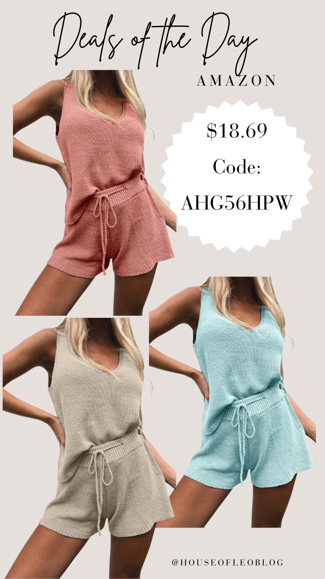 This knit two piece set comes in multiple colors!