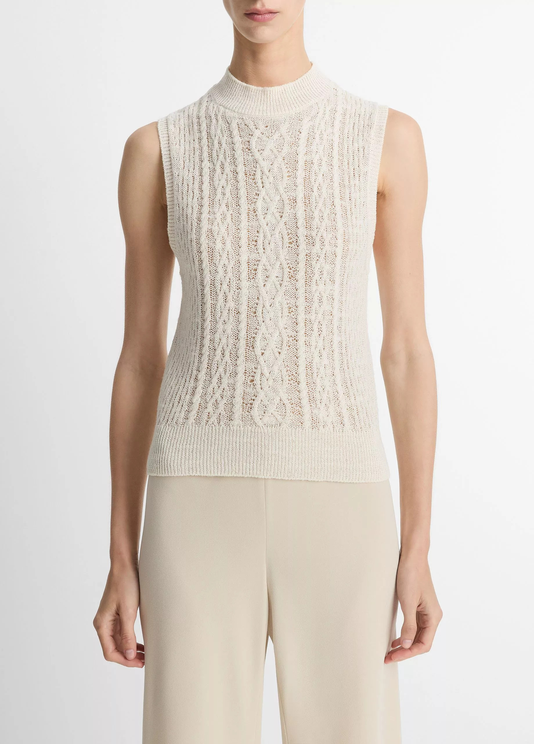 Cable Cotton-Blend Double-Layer Shell | Vince LLC