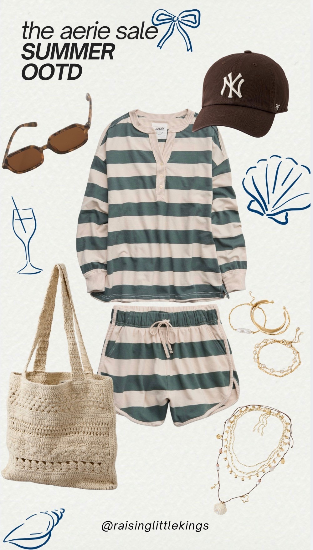 @Aerie SALE TIME!!! 

I grabbed this little striped set SO fast! Adding the perfect accessories for a casual beach day!

#LTKmomlife #LTKootd #LTKxAerie