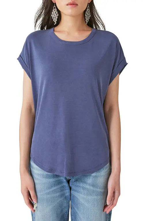 Lucky Brand Sandwash Dolman T-Shirt in Navy at Nordstrom, Size Xx-Large | Nordstrom