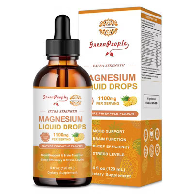 GreenPeople Magnesium Glycinate Liquid Drop, 17-in-1 Triple Absorption, for Calm Mood/Muscle & Sleep, 4 fl.oz (Pineapple Flavor) | Target