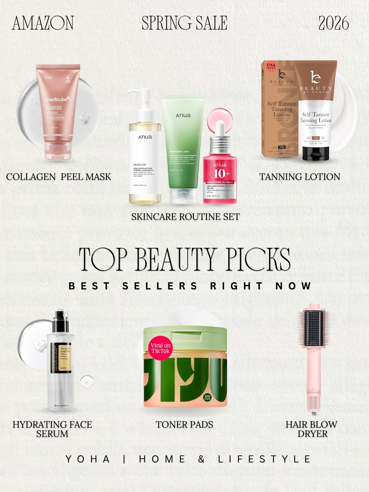 Top-rated Amazon beauty favorites for your spring glow-up 🤍
Trending skincare, viral toner pads, hydrating serums, and must-have hair tools to upgrade your routine and achieve glowing skin—all at great prices. Everything linked below for you!🫶 

 #LTKselfcare #LTKSaleAlert #LTKBeauty