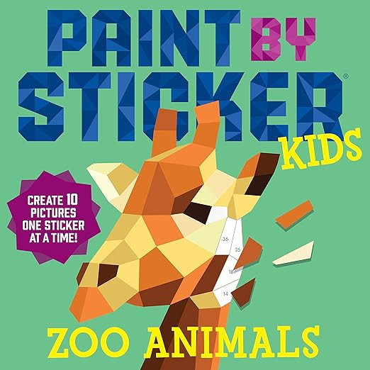 Paint by Sticker Kids: Zoo Animals: Create 10 Pictures One Sticker at a Time!      Paperback – ... | Amazon (US)