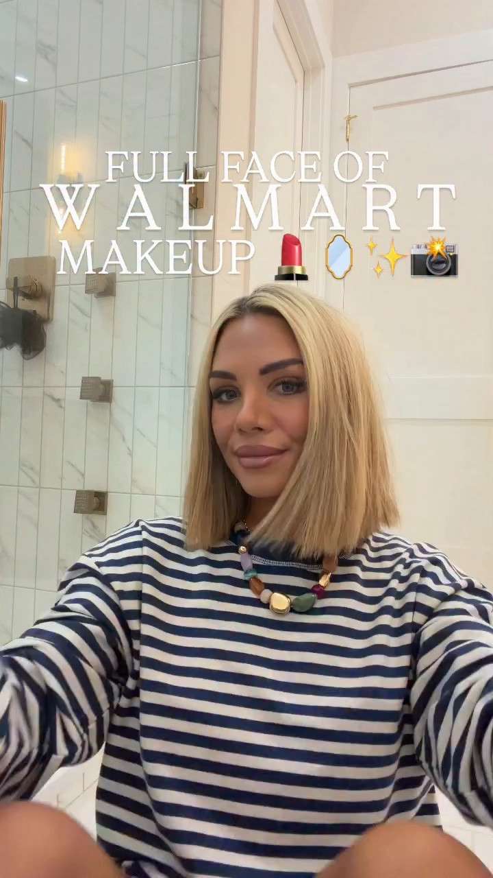 Type SHOP, for the links to these Walmart makeup products I used for my full face #walmart #makeup #makeuptutorial #grwm #glam @lorealparis @elfcosmetics @covergirl @jergensus @maybelline