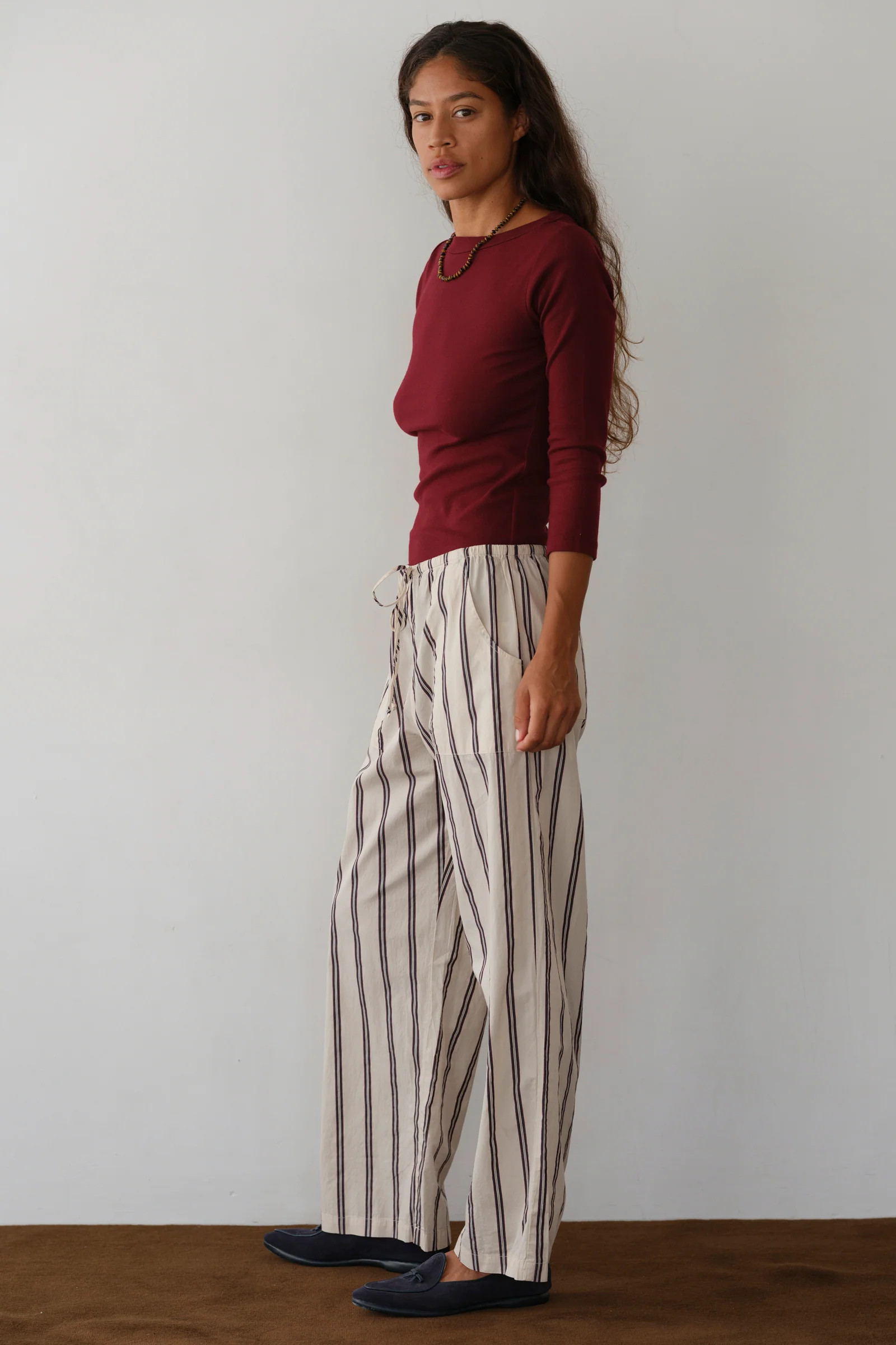 The Pop Stripe Drawstring Pant | DONNI.