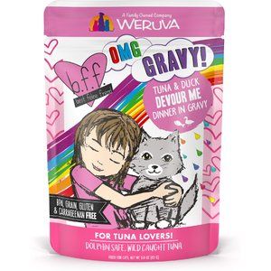 BFF Tuna & Duck Devour Me Dinner in Gravy Wet Cat Food Pouches, 3-oz, case of 12 - Chewy.com | Chewy.com