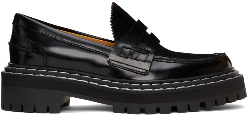Black Lug Sole Loafers | SSENSE