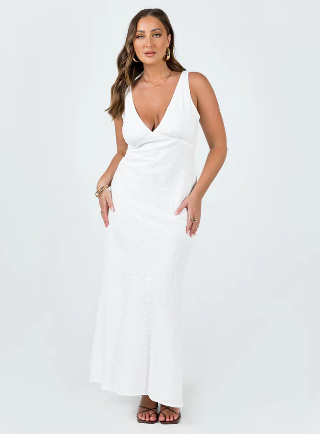 Nellie Maxi Dress White | Princess Polly US