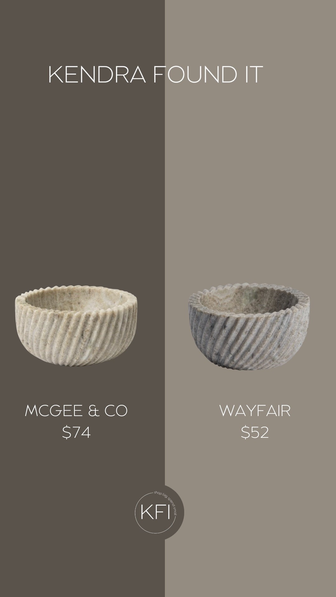L ooking to elevate your shelf styling or coffee table with a sculptural bowl? Check out this McGee and Co. Beige Spiral Marble Bowl dupe. The original McGee & Co. Beige Spiral Marble Bowl sells for $74, but I discovered a nearly identical ribbed marble bowl at Wayfair for just $52. Both bowls have that distinctive spiral ribbed texture and neutral beige marble color that complements organic modern and neutral home decor. This dupe bowl delivers the same sculptural look and quality for a fraction of the price—perfect for a high‑end look on a budget. For anyone searching for a marble bowl dupe, neutral decor, or an affordable modern organic accent, this is the best McGee and Co. Beige Spiral Marble Bowl dupe you’ll find. It’s the perfect mix of luxury aesthetics, neutral tones, and budget‑friendly price point.

#LTKFindsUnder100 #LTKHome #LTKSaleAlert