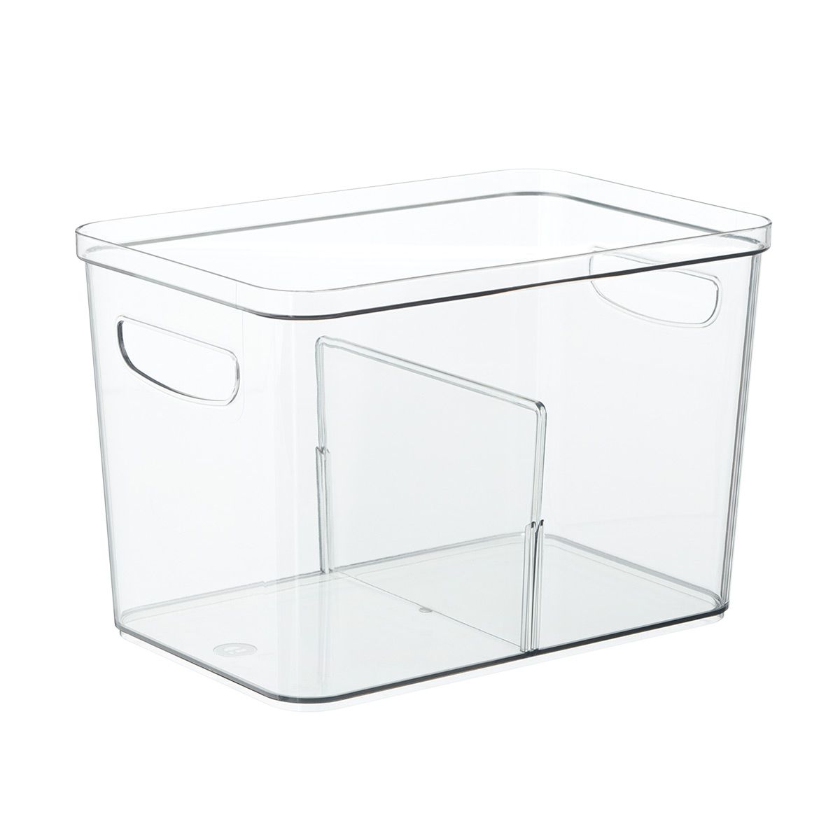 Rosanna Pansino x iD Wide Bin w/ Removable Divider Clear | The Container Store