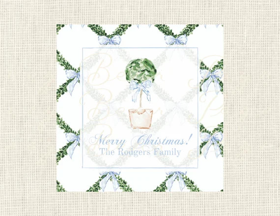 Personalized Christmas Gift Tags Watercolor  Custom Gift Tags | Etsy | Etsy (US)