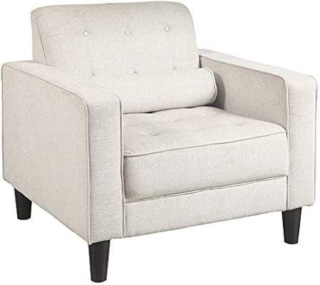 Pulaski Modern Button Tufted Upholstered Cream Accent Chair | Amazon (US)