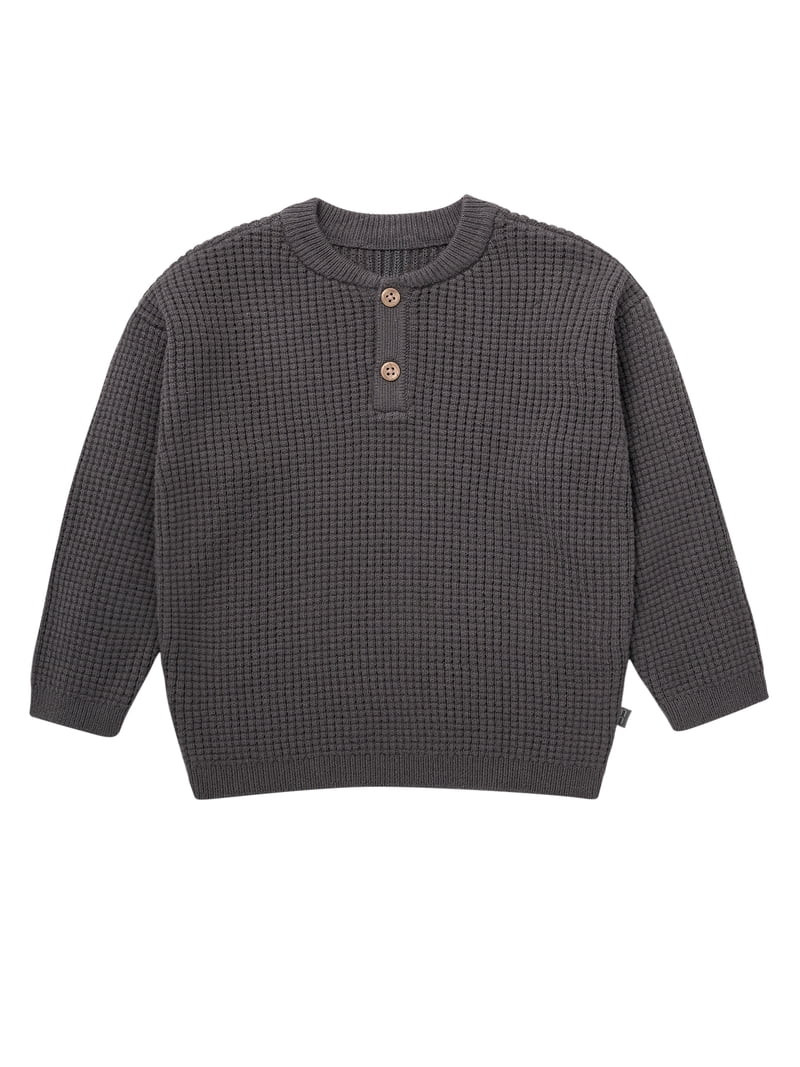 Modern Moments by Gerber Toddler Boy Waffle Henley Sweater Knit, 12 Months - 5T | Walmart (US)