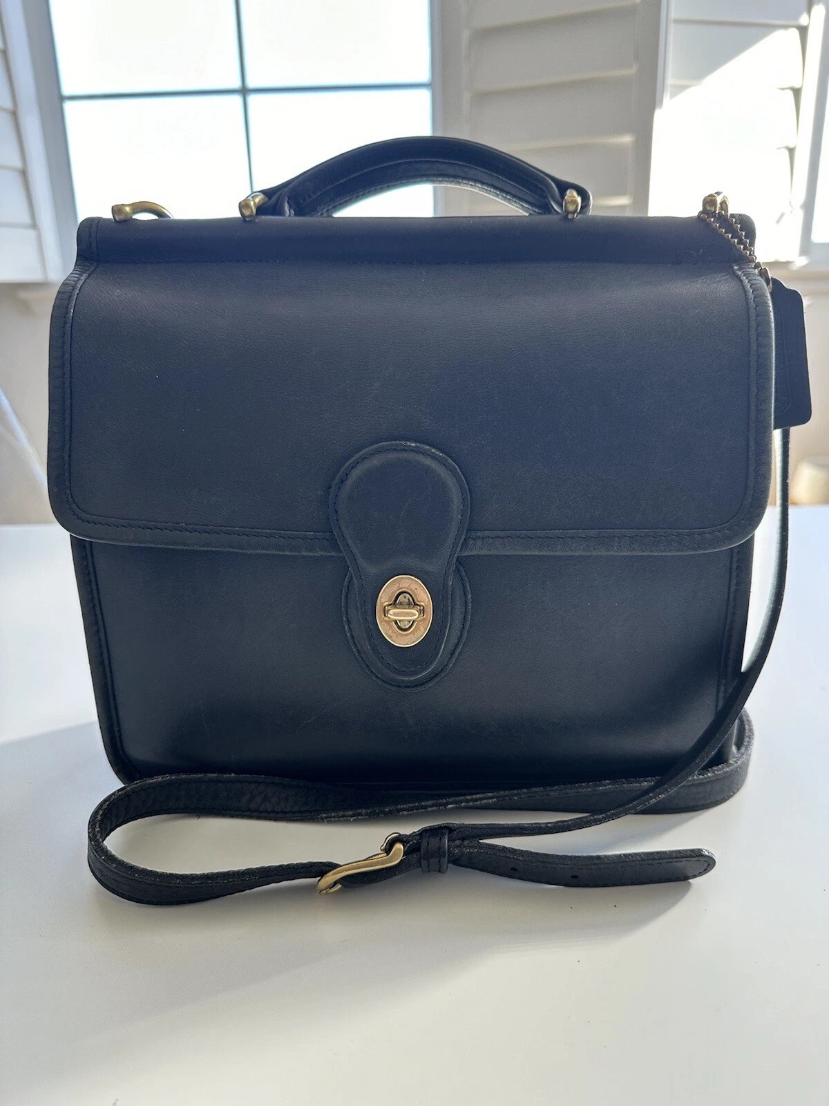 Bolso bandolera vintage de cuero 9927 de cuero para el hombro Coach Willis NYC | eBay US