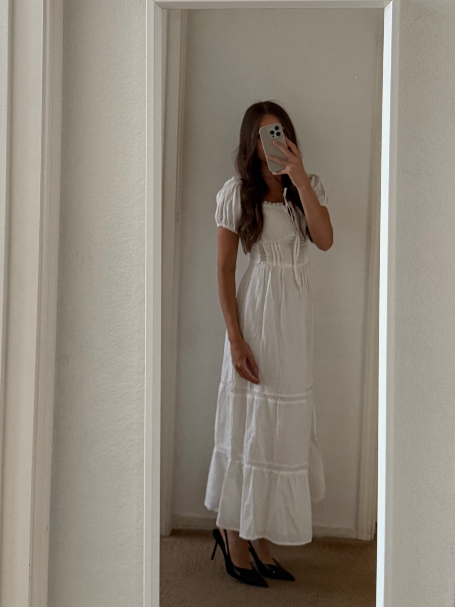 lovely white midi asos dress with a corset look and beautiful details paired with black zara slingback heels
#dress #whitedress #midi #mididress ##whitemididress #cute #church #girl #girlootd #churchdress #churchootd #ootd #outfit #heels #zara #zaraheels #asos #asosdress #style #curls #utahcurls #bridal #bridalshower #inspo 

#LTKStyleTip #LTKBeauty #LTKFindsUnder100