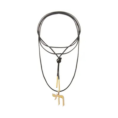 CZ Pave Shape Chai Suede Long Wrap Rope Pendant Necklace | Nordstrom