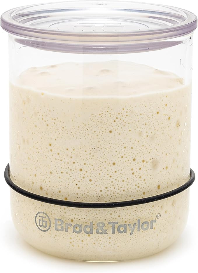 Brod & Taylor Small Sourdough Starter Jar (12oz) Less Discard Waste, 100% Dishwasher Safe, Measur... | Amazon (US)