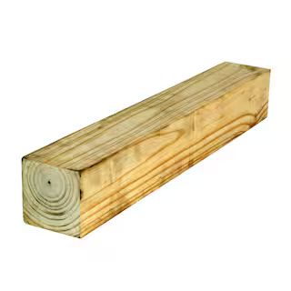 4 in. x 4 in. x 10 ft. #2 Pressure-Treated Ground Contact Southern Pine Wood Post 4220254 - The H... | The Home Depot