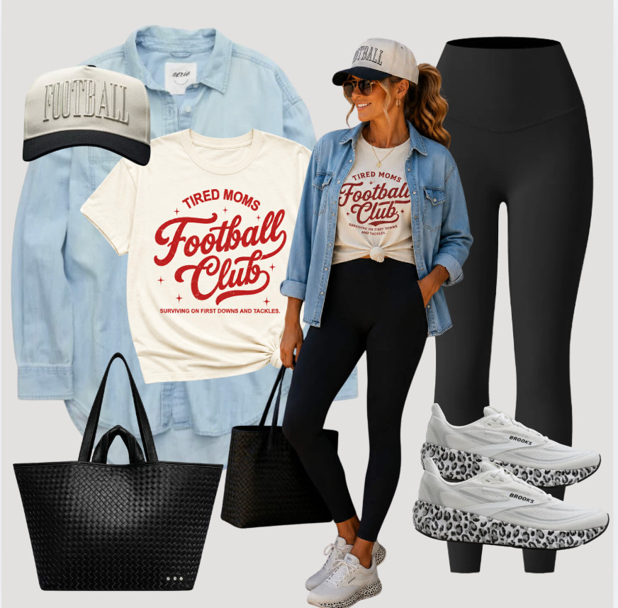Calling all FOOTBALL MOMS!! 🏈 say FOOTBALL to shop this look #football #footballmomlife #FootballSeason 

 #LTKgrwm #LTKootd #LTKmomlife