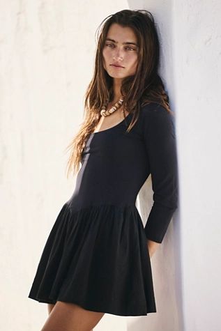 Onda Drop-Waist Long-Sleeve Mini | Free People (Global - UK&FR Excluded)