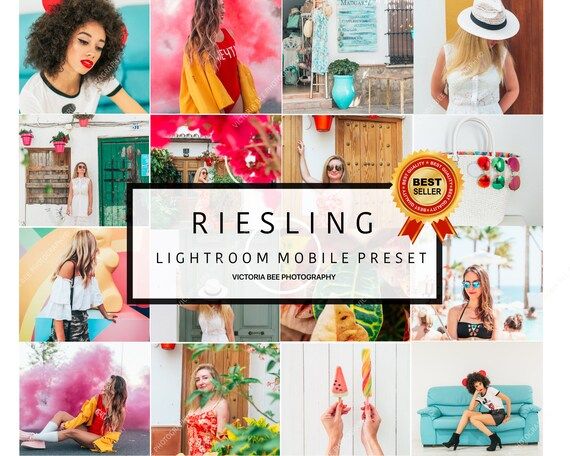 5 Lightroom Mobile Presets RIESLING Color Pop , Vibrant Lightroom Presets for Instagram | Summer ... | Etsy (US)