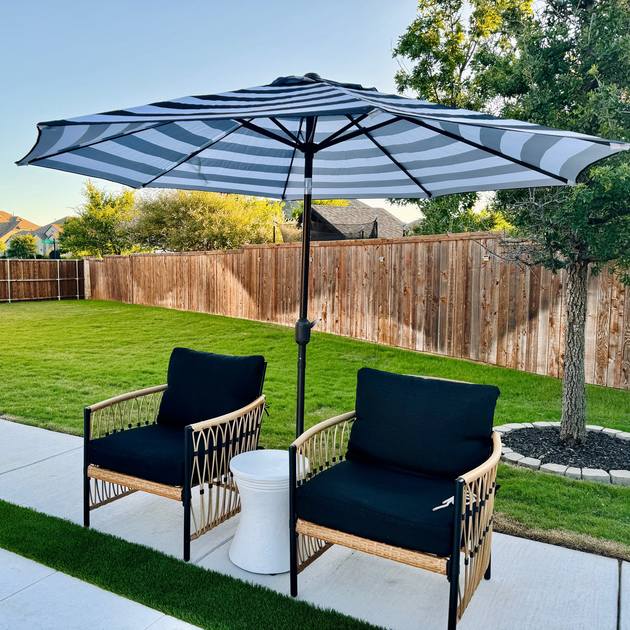 Love these Better Home and Gardens Walmart chairs! They also come have a set of white cushions if you like that color better. #walmartfinds #outdoorchairs #pool #poolfinds #outdoorliving #backyard 

#LTKSeasonal #LTKHome #LTKxWalmart
